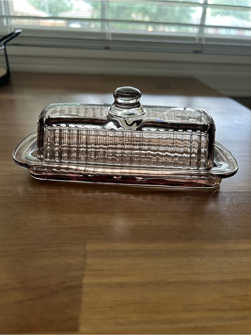 Clear Glass Butter Dish